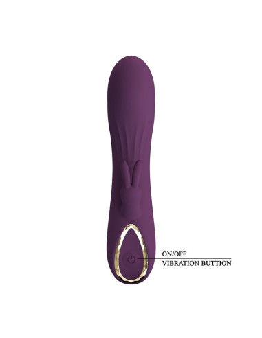 PRETTY LOVE LANDYN RECHARGEABLE RABBIT VIBRATOR 10 FUNCTIONS PURPLE