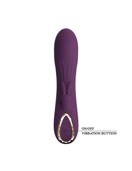 PRETTY LOVE LANDYN RECHARGEABLE RABBIT VIBRATOR 10 FUNCTIONS PURPLE