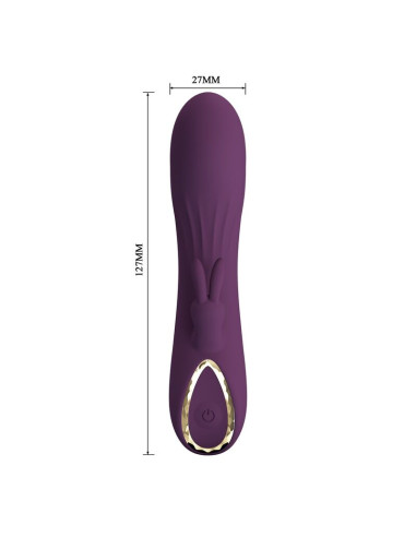 PRETTY LOVE LANDYN RECHARGEABLE RABBIT VIBRATOR 10 FUNCTIONS PURPLE
