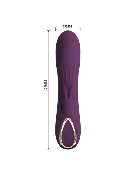 PRETTY LOVE LANDYN RECHARGEABLE RABBIT VIBRATOR 10 FUNCTIONS PURPLE