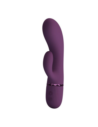 PRETTY LOVE MARGIE RECHARGEABLE RABBIT VIBRATOR 10 FUNCTIONS PURPLE