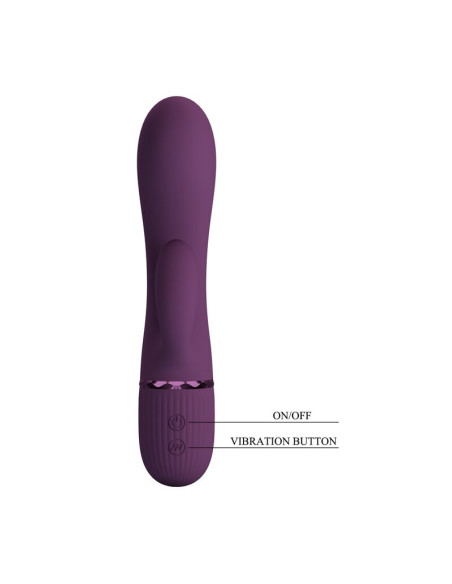 PRETTY LOVE MARGIE RECHARGEABLE RABBIT VIBRATOR 10 FUNCTIONS PURPLE