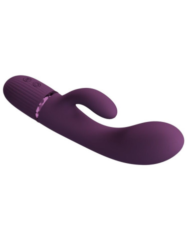 PRETTY LOVE MARGIE RECHARGEABLE RABBIT VIBRATOR 10 FUNCTIONS PURPLE