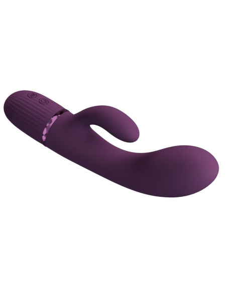 PRETTY LOVE MARGIE RECHARGEABLE RABBIT VIBRATOR 10 FUNCTIONS PURPLE