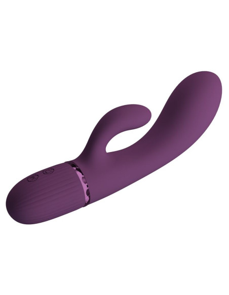 PRETTY LOVE MARGIE RECHARGEABLE RABBIT VIBRATOR 10 FUNCTIONS PURPLE