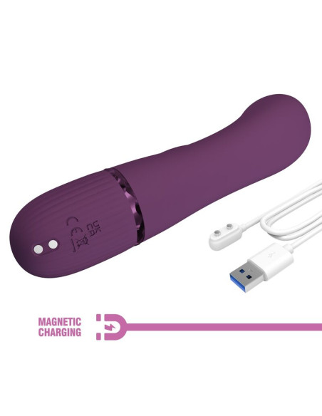 PRETTY LOVE MARGIE RECHARGEABLE RABBIT VIBRATOR 10 FUNCTIONS PURPLE
