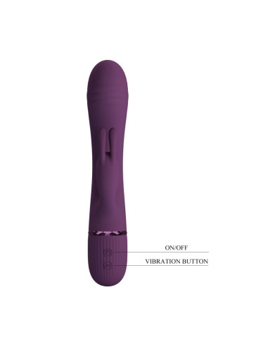 PRETTY LOVE ROCCO RECHARGEABLE RABBIT VIBRATOR 10 FUNCTIONS PURPLE