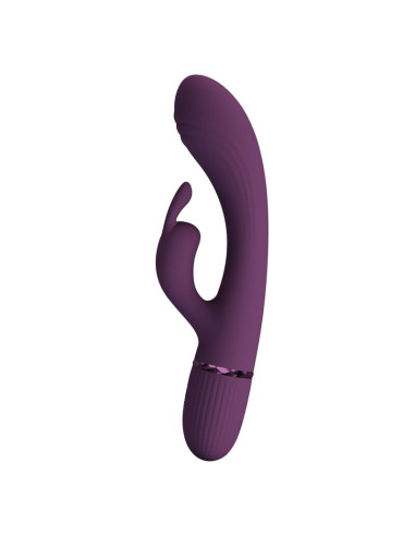 PRETTY LOVE ROCCO RECHARGEABLE RABBIT VIBRATOR 10 FUNCTIONS PURPLE