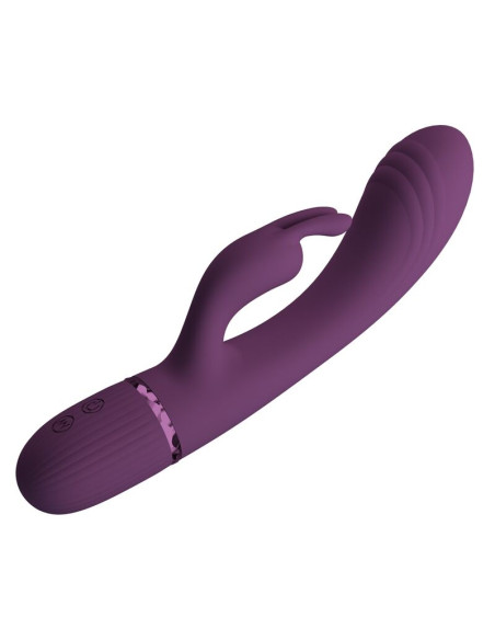PRETTY LOVE ROCCO RECHARGEABLE RABBIT VIBRATOR 10 FUNCTIONS PURPLE