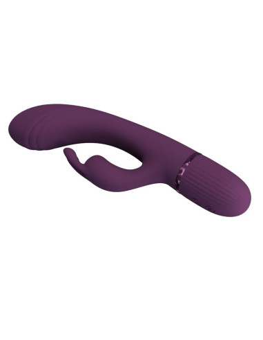 PRETTY LOVE ROCCO RECHARGEABLE RABBIT VIBRATOR 10 FUNCTIONS PURPLE