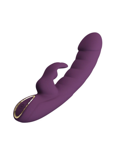 PRETTY LOVE HARPER RECHARGEABLE RABBIT VIBRATOR 10 FUNCTIONS PURPLE