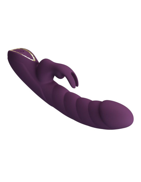 PRETTY LOVE HARPER RECHARGEABLE RABBIT VIBRATOR 10 FUNCTIONS PURPLE