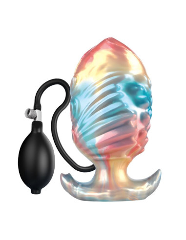 POWER MONSTERS EBON LEVIATHAN TRICOLOR INFLATABLE FANTASY ANAL PLUG 18 CM
