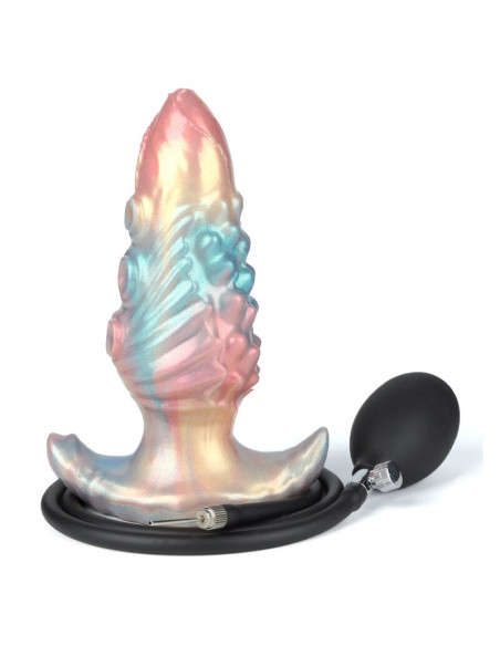 POWER MONSTERS EBON LEVIATHAN TRICOLOR INFLATABLE FANTASY ANAL PLUG 18 CM