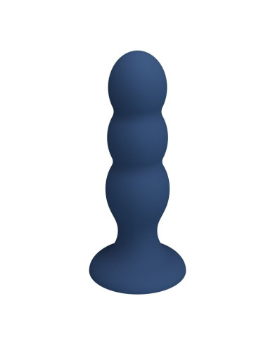 MR PLAY ANAL PLUG WITH METAL BALLS AND SUCTION CUP BLUE