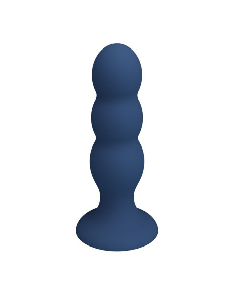 MR PLAY ANAL PLUG WITH METAL BALLS AND SUCTION CUP BLUE