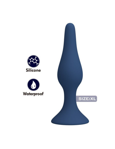MR PLAY TAPERED SILICONE ANAL PLUG BLUE XL