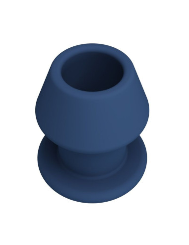 MR PLAY JACK BLUE SILICONE HOLLOW ANAL PLUG SIZE M