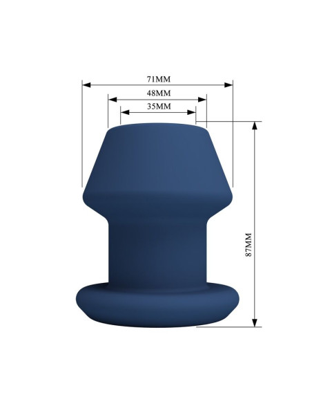 MR PLAY JACK BLUE SILICONE HOLLOW ANAL PLUG SIZE M