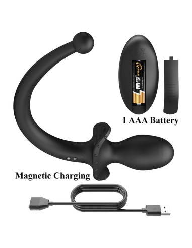 MR PLAY WIRELESS REMOTE CONTROL ANAL AND PERINEUM VIBRATOR BLACK