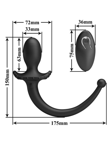 MR PLAY WIRELESS REMOTE CONTROL ANAL AND PERINEUM VIBRATOR BLACK
