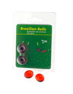 TALOKA 2 BRAZILIAN BALLS STRAWBERRY CHERRY INTIMATE GEL