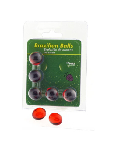 TALOKA 5 BRAZILIAN BALLS STRAWBERRY INTIMATE GEL