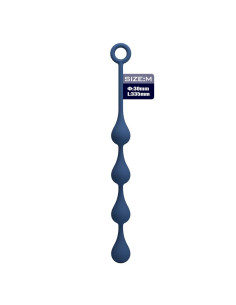 MR PLAY BLUE SILICONE ANAL BEADS SIZE M 33 CM 2