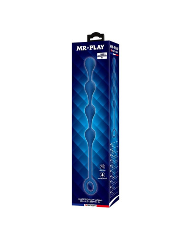 MR PLAY BLUE SILICONE ANAL BEADS SIZE M 33 CM
