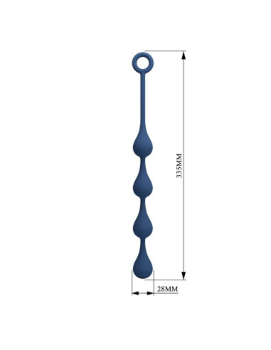 MR PLAY BLUE SILICONE ANAL BEADS SIZE M 33 CM