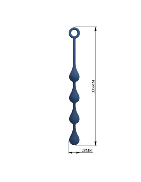 MR PLAY BLUE SILICONE ANAL BEADS SIZE M 33 CM