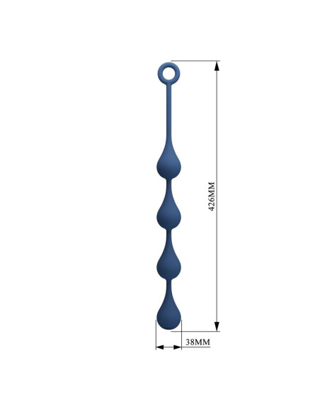 MR PLAY BLUE SILICONE ANAL BEADS SIZE L 426 CM