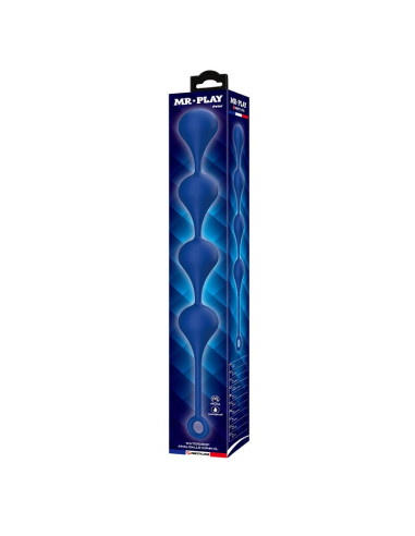 MR PLAY BLUE SILICONE ANAL BEADS SIZE XL 525 CM