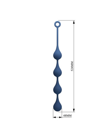 MR PLAY BLUE SILICONE ANAL BEADS SIZE XL 525 CM