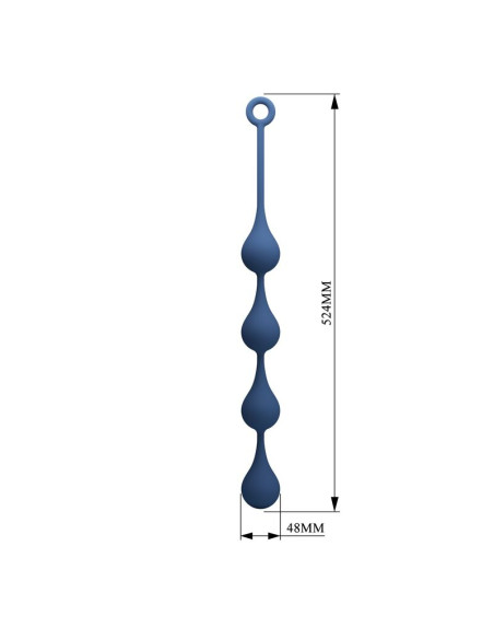 MR PLAY BLUE SILICONE ANAL BEADS SIZE XL 525 CM