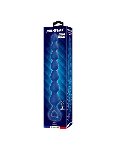 MR PLAY BLUE SILICONE ANAL BEADS ANAL PLUG 267 CM