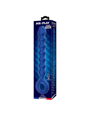 MR PLAY BLUE SILICONE ANAL BEADS ANAL PLUG O 34 CM 285 CM