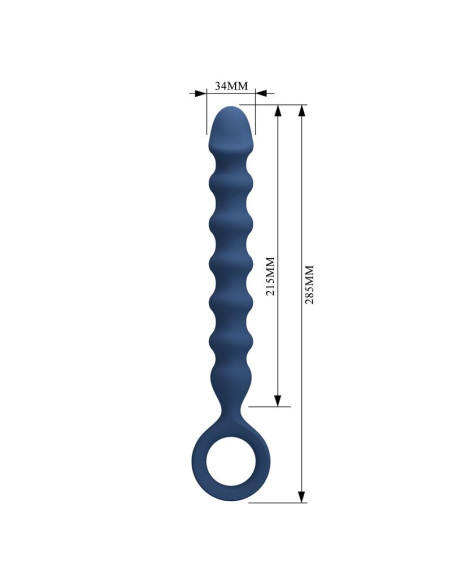 MR PLAY BLUE SILICONE ANAL BEADS ANAL PLUG O 34 CM 285 CM