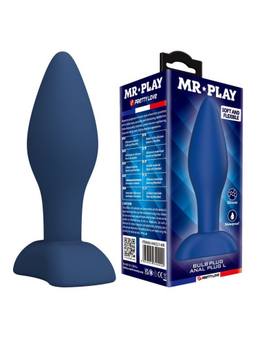 MR PLAY TAPERED SILICONE ANAL PLUG BLUE L