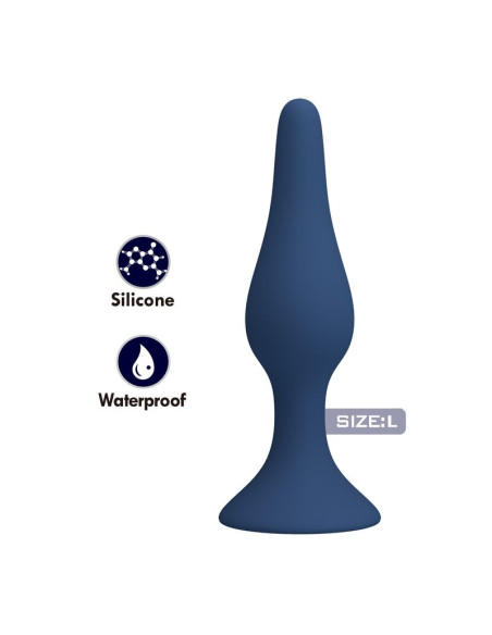 MR PLAY SLIM SILICONE ANAL PLUG BLUE L