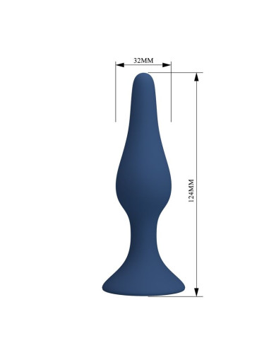 MR PLAY SLIM SILICONE ANAL PLUG BLUE L