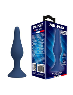 MR PLAY BLUE SILICONE SLIM ANAL PLUG SIZE S