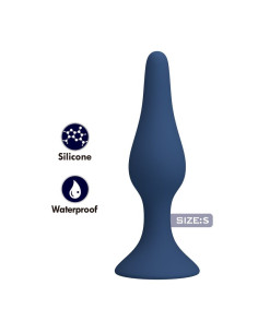 MR PLAY BLUE SILICONE SLIM ANAL PLUG SIZE S 2