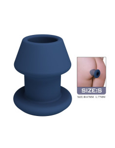MR PLAY JACK BLUE SILICONE HOLLOW ANAL PLUG SIZE S 2