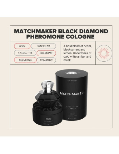 EYE OF LOVE MATCHMAKER BLACK DIAMOND LGBTQ PERFUME PHEROMONES FOR HIM 30 ML