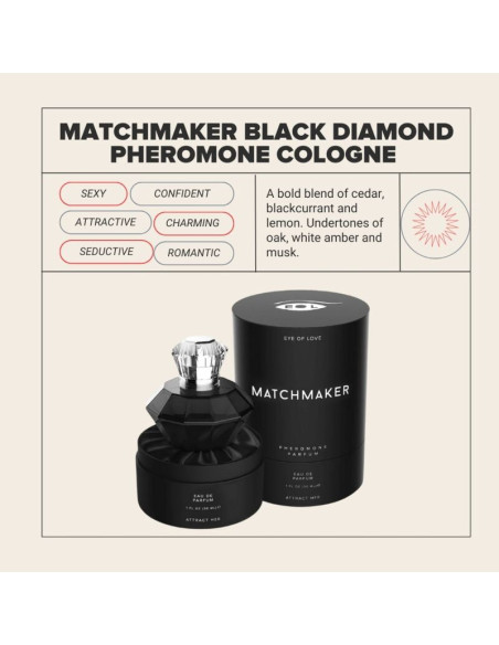 EYE OF LOVE MATCHMAKER BLACK DIAMOND LGBTQ PERFUME PHEROMONES FOR HIM 30 ML