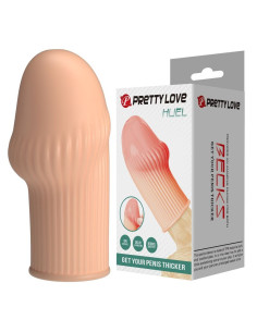 PRETTY LOVE HUEL PENIS SLEEVE GET YOUR PENIS THICKER FLESH COLOR