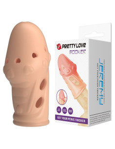 PRETTY LOVE SOCKER TEXTURED PENIS SLEEVE NATURAL