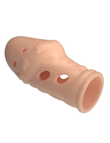PRETTY LOVE SOCKER TEXTURED PENIS SLEEVE NATURAL