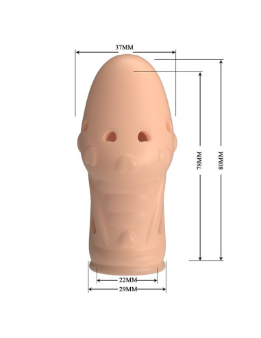 PRETTY LOVE SOCKER TEXTURED PENIS SLEEVE NATURAL